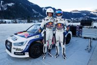 Neureuther und Ekström (c) Minkoff Audi Motorsport